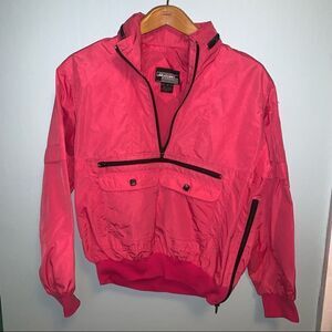 Vintage Skitique Neon Pink ski hoodie Small